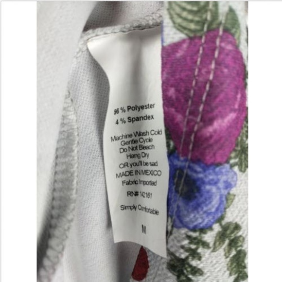 LuLaRoe Pink Purple Floral Dress Pleated Medium - Picture 6 of 6